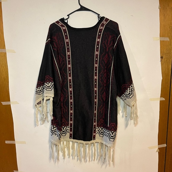 Forever 21 Women’s Western Sweater Shawl Wrap Size Oversized Medium - Picture 10 of 12